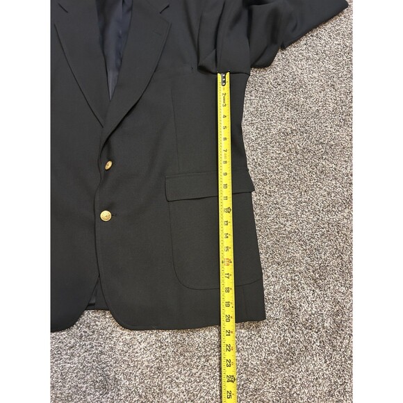 Hasting & Smith Men’s Size 46 L Black Blazer Jacket + Gold Buttons - Picture 7 of 13